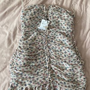 Zara mini flower dress tags on new